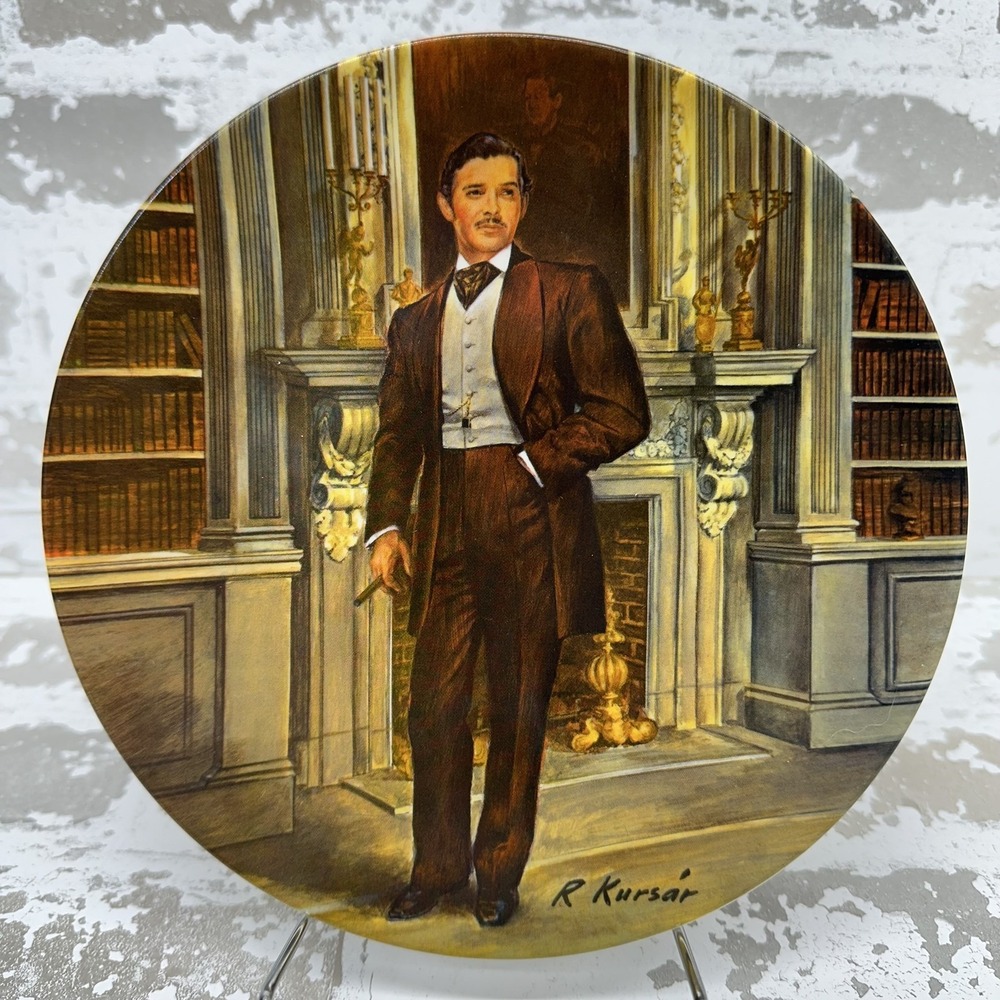 Vintage Knowles‎ Rhett Gone With The Wind Porcelain China Plate COA Box 1981